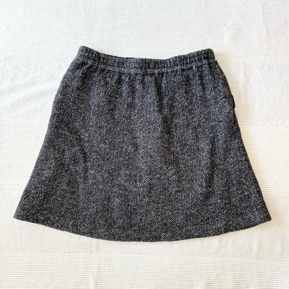J.Crew Leather Trim Tipped Bell Tweed Wool Blend
Herringbone Skirt - Picture 4 of 10
